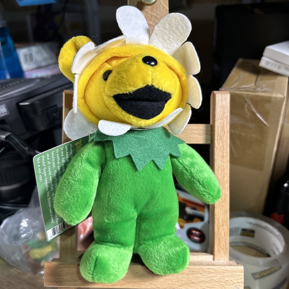 Flower Power 7" Grateful Dead Bean Bear With Tag Series 12 Liquid Blue HTF!